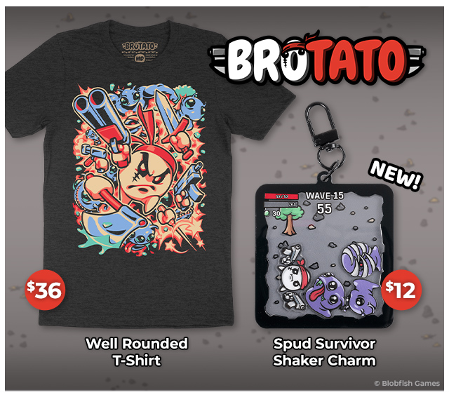New Brotato merch available at fangamer.com