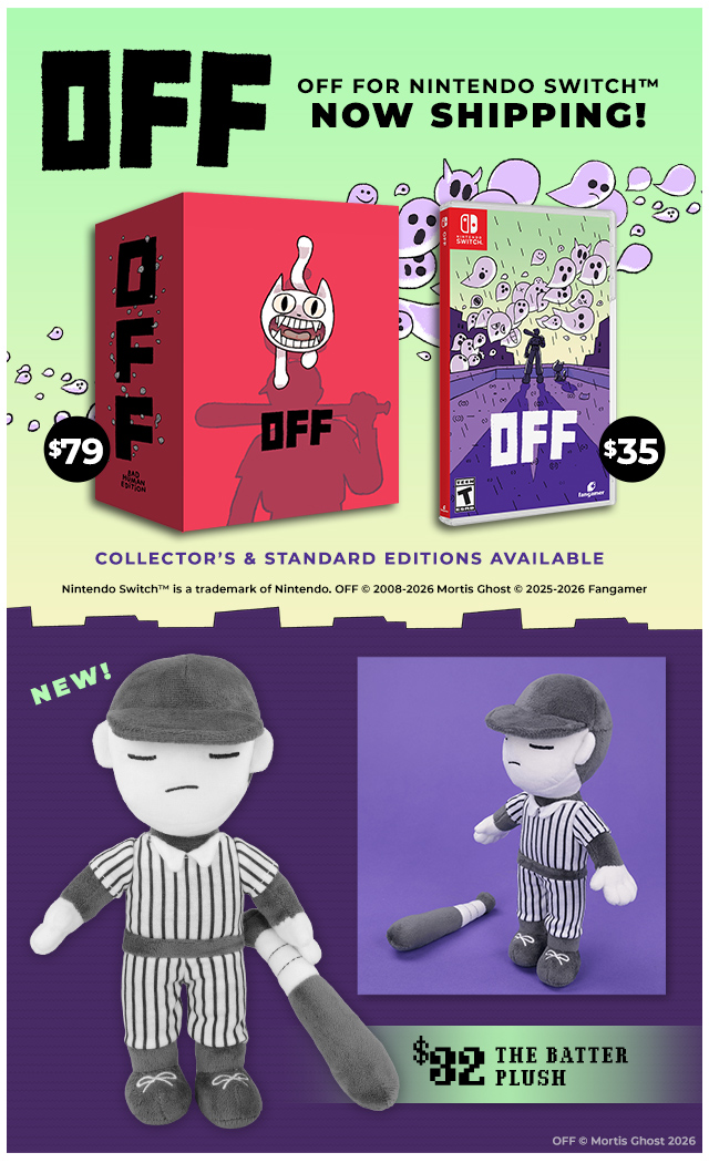 New OFF merch available at fangamer.com
