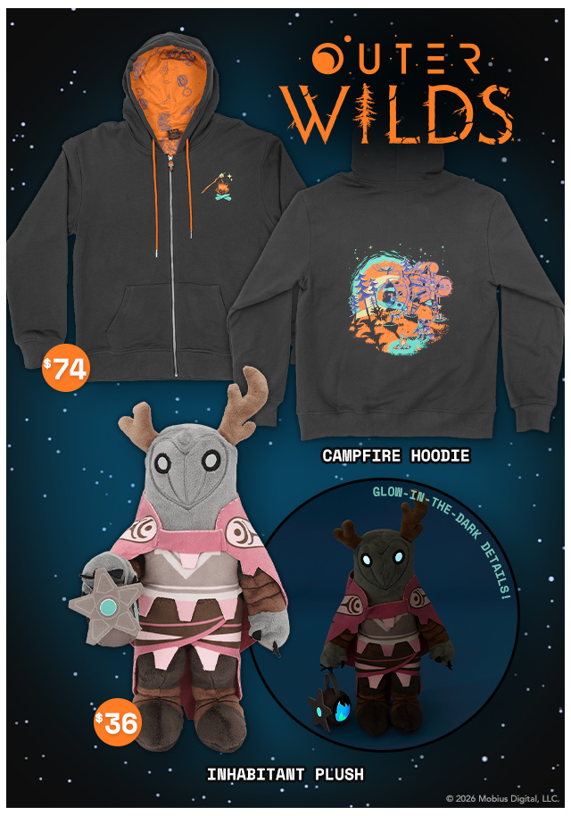 New Outer Wilds merch available at fangamer.com