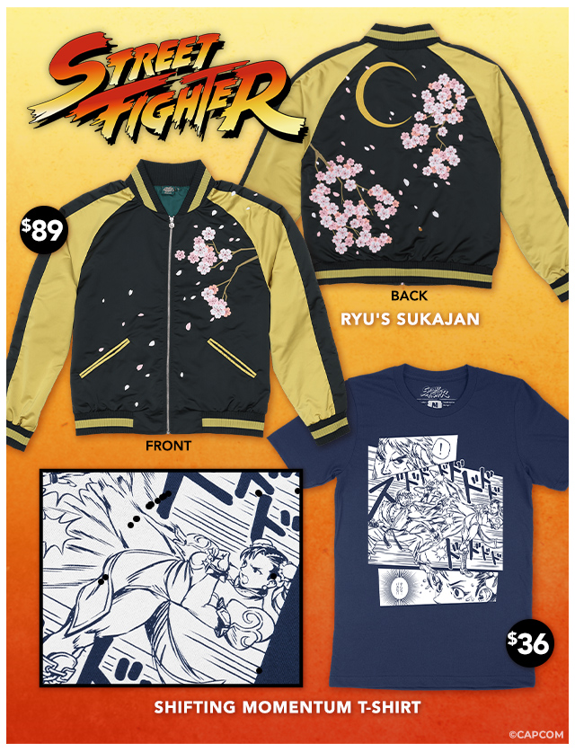 New Street Fighter merch available at fangamer.com
