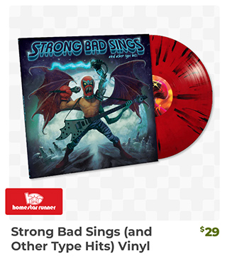 Strong Bad Sings (and Other Type Hits) Vinyl is back in stock at fangamer.com