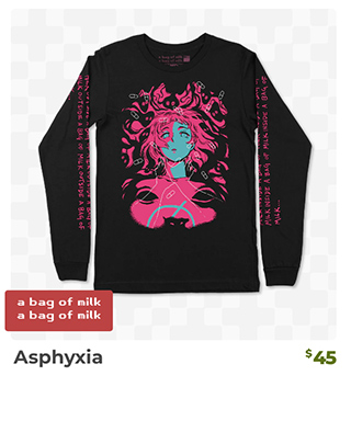 Asphyxia Long Sleeve Shirt is back in stock at fangamer.com