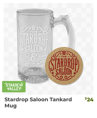 Stardrop Saloon Tankard Mug is back in stock at fangamer.com