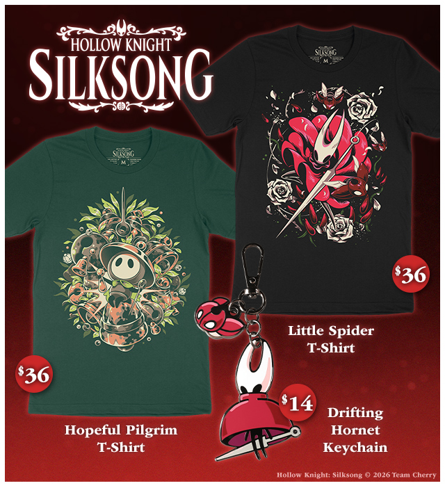 New Hollow Knight: Silksong merch now available for preorder at fangamer.com