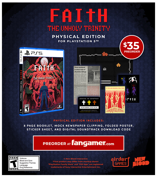  FAITH The Unholy Trinity for PS5 available at fangamer.com