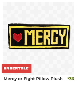 Mercy or Fight Pillow Plush is back in stock at fangamer.com