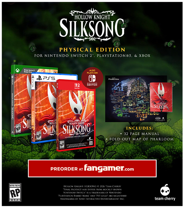 Hollow Knight: Silksong Physical Editions now available for Preorder at fangamer.com