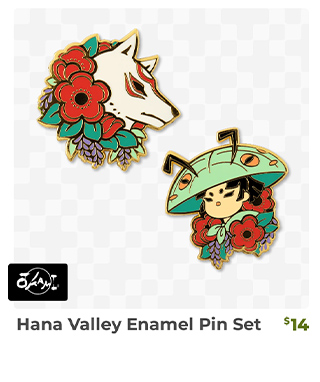 Hana Valley Enamel Pin Set is back in stock at fangamer.com