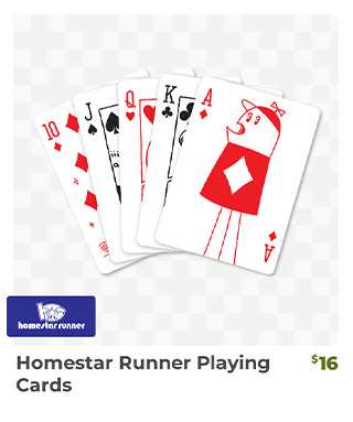 Homestar Runner Playing Cards is back in stock at fangamer.com