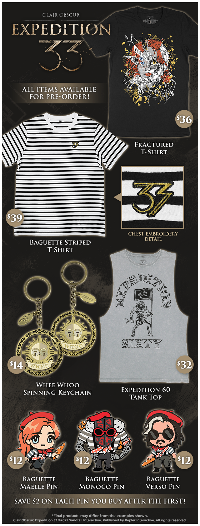 New Clair Obscur: Expedition 33 merch now available at fangamer.com
