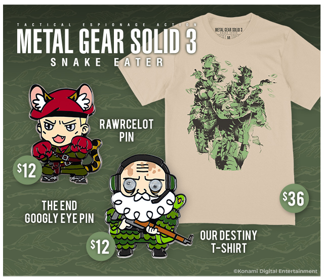 New Metal Gear Solid merch now available at fangamer.com