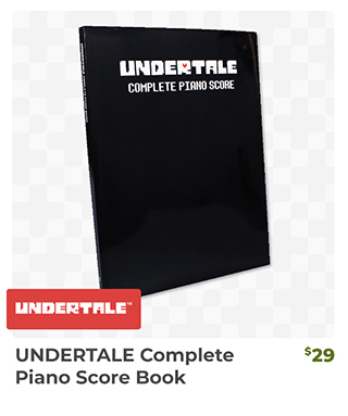 UNDERTALE Complete Piano Score Book is back in stock at fangamer.com