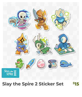 Slay the Spire 2 Sticker Set is back in stock at fangamer.com