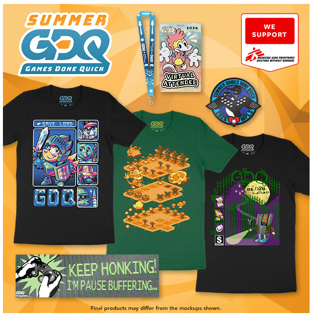 New Summer Games Done Quick merch benefitting charity now available for preorder at fangamer.com