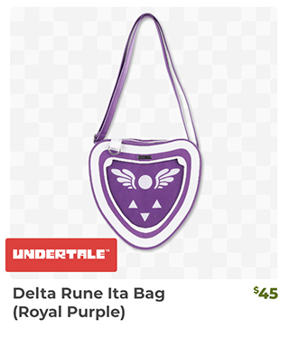 Delta Rune Ita Bag (Royal Purple) is back in stock at Fangamer.com