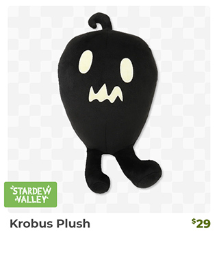 Krobus Plush is back in stock at Fangamer.com