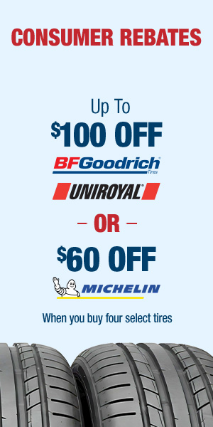 Up to $100 OFF Select Tires