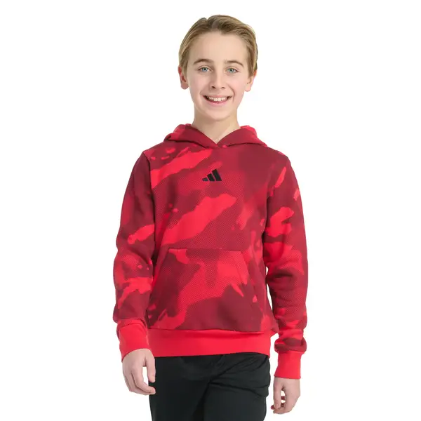 Boy's Adidas Long Sleeve Halftone Camo Printed Fleece Pullover Hoodie