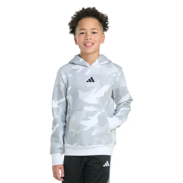 Boy's Long Sleeve Halftone Camo Printed Fleece Pullover Hoodie