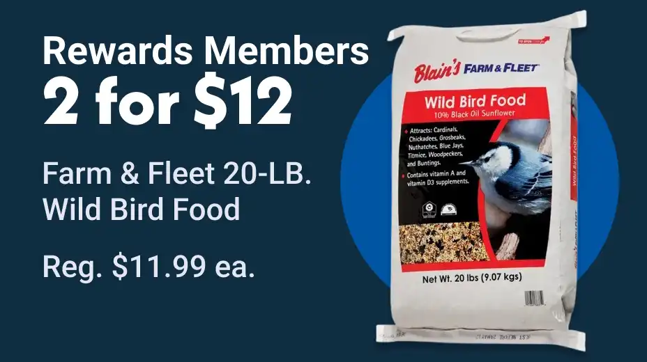 Rewards 2 for $12 Farm & Fleet 20 lb. Wild Bird Food