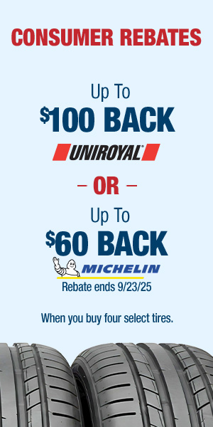 Up to $100 Back on Select Tires