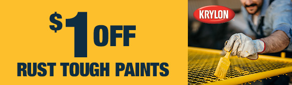 $1 OFF Rust Tough Paints