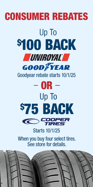 Consumer Rebates on Tires