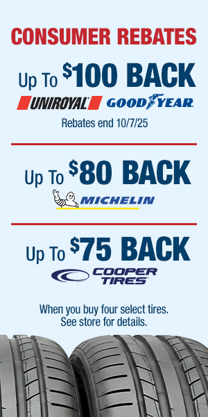 Consumer Rebates on Tires