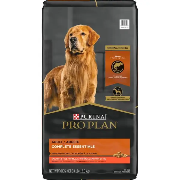Complete Essentials Shredded Blend Salmon & Rice Dog Food, Real Salmon First Ingredient