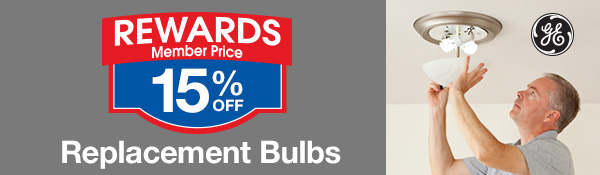 Rewards 15% OFF GE Replacement Bulbs