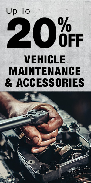 Up to 20% OFF Vehicle Maintenance & Accessories