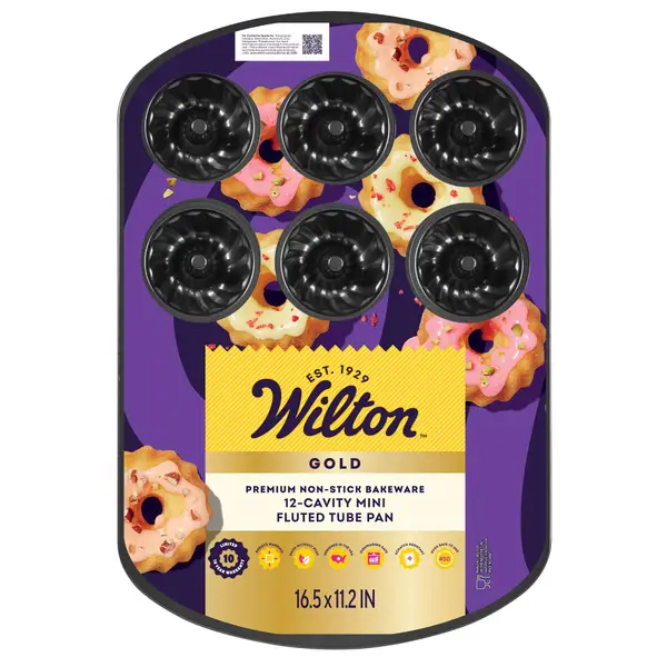 Wilton Gold Non-Stick Bakeware Mini Fluted Pan