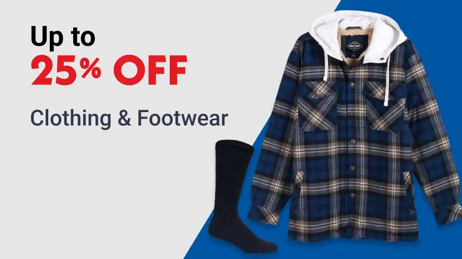 Up to 25% OFF Clothing & Footwear