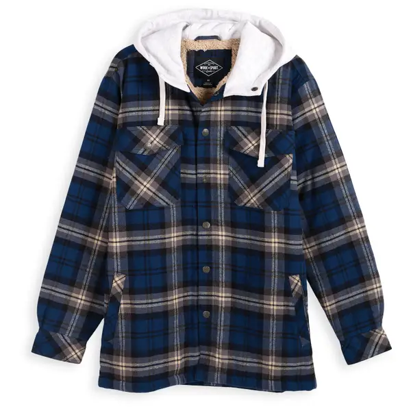 Work N' Sport Men's Berber Lined Flannel Jacket