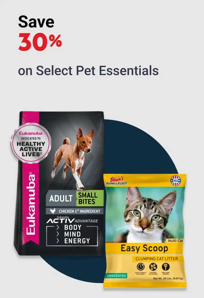 Save 30% on Select Pet Essentials