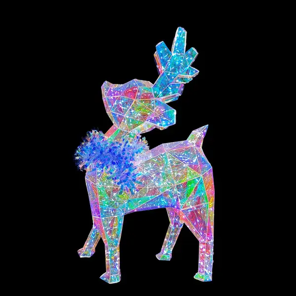 Lux Light Decor Iridescent Reindeer White Lights