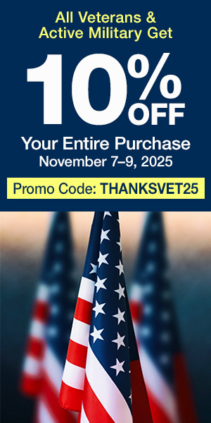 10% OFF All Veterans & Active Military