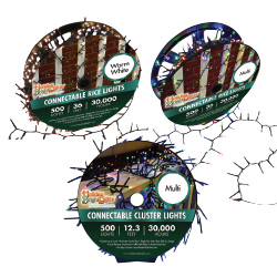 Holiday Bright Lights LED 500 Multi-Colored Cluster Lights