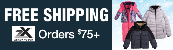 FREE Shipping ZeroXposur Orders $75+