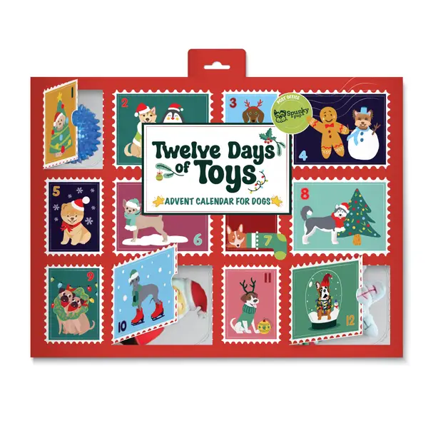 Spunky Pup 12 Days of Dog Toys Advent Calendar