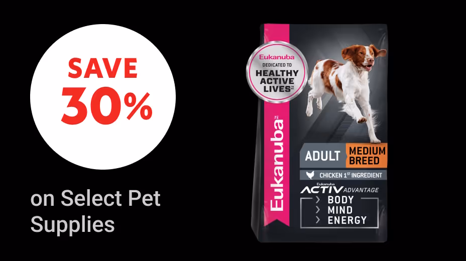 Save 30% on Select Pet Supplies
