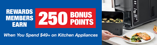 250 Bonus Points w/ Rewards on Kitchen Appliances $49+