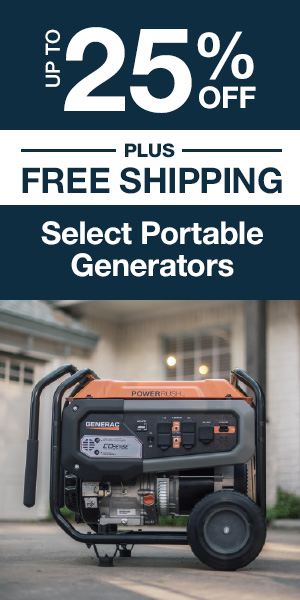 Up to 25% OFF + FREE Shipping on Select Portable Generac Generators