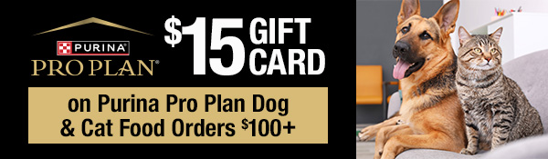 FREE $15 Gift Card with Select Purina Orders $100+