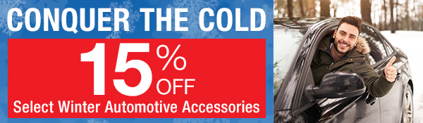 Conquer the Cold with 15% OFF Select Winter Auto Accessories
