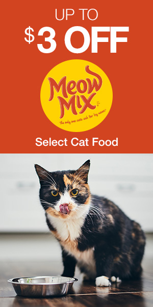 Up to $3 OFF Select Meow Mix Cat Food