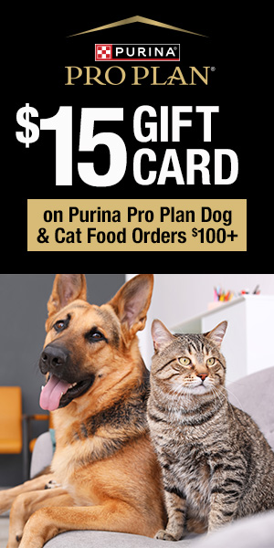 FREE $15 Gift Card with Select Purina Orders $100+