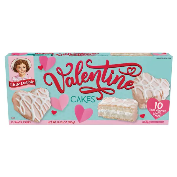 10-Count Vanilla Valentine Cakes