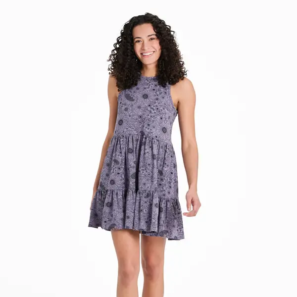 Women's Sunshine Flower Tier Tank Dress