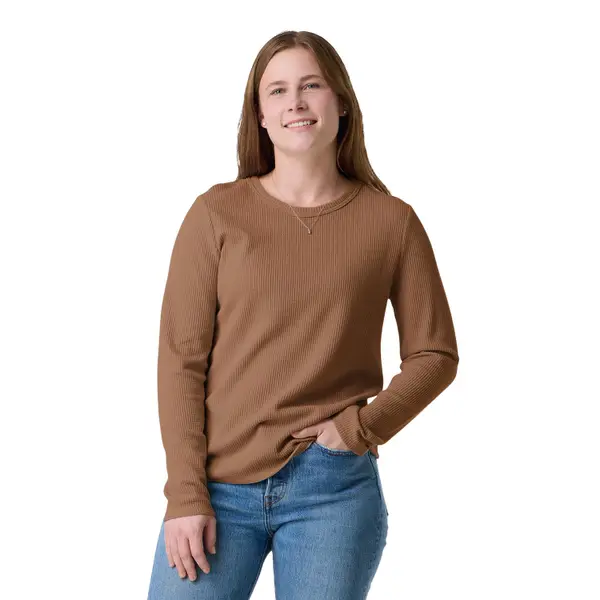 Women's Long Sleeve Scoop Neck Thermal Top